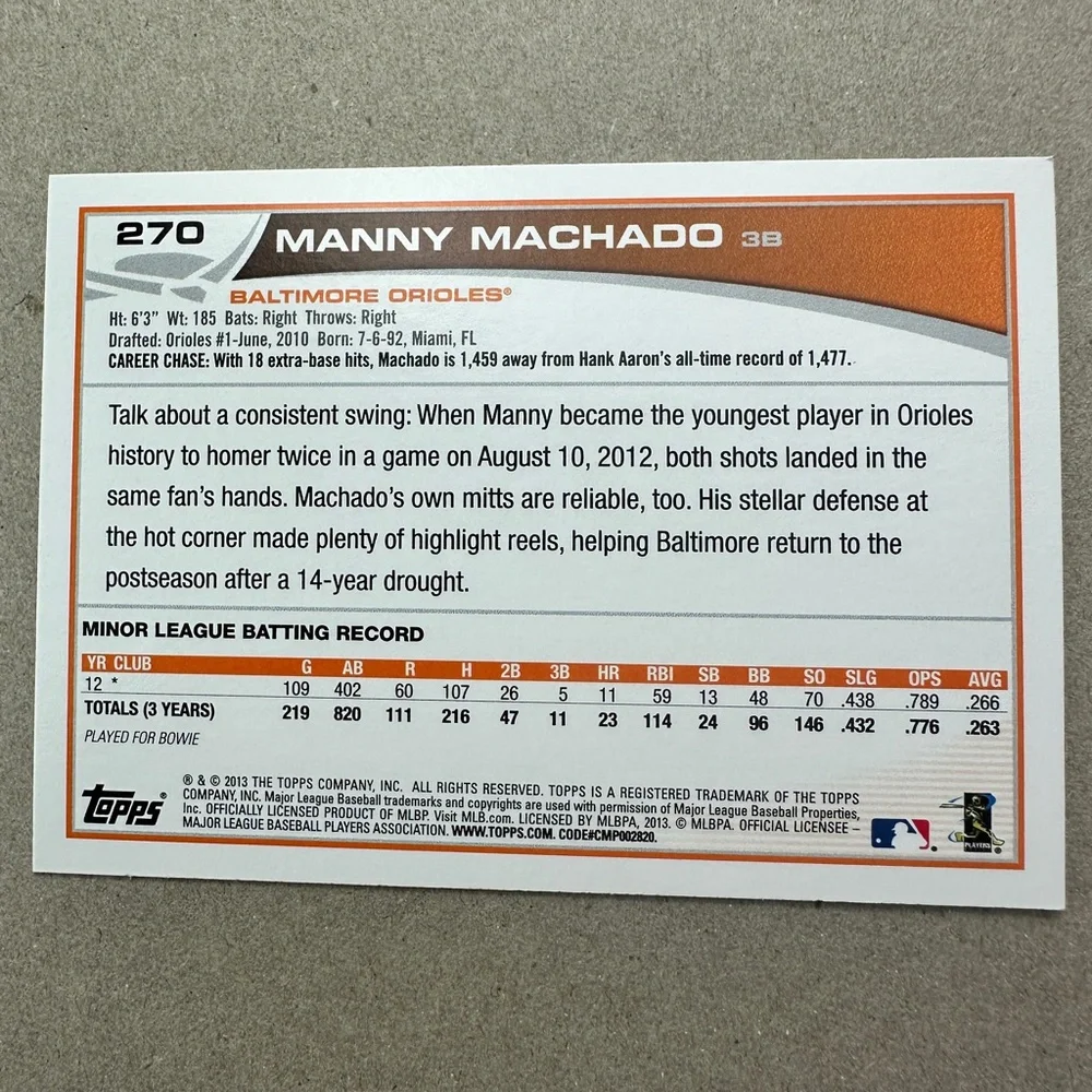 Manny Machado Rookie card in lot of 11 (Orioles, Padres) - Picture 3 of 15
